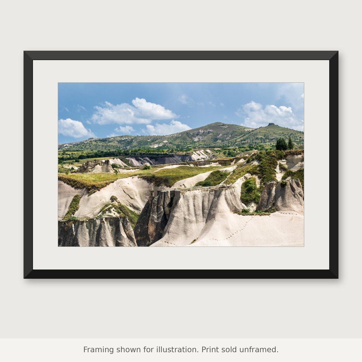 Göreme Valley Landscape fine art photograph shown in a frame. Print sold unframed.