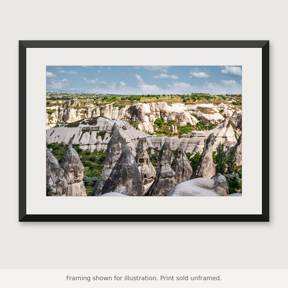 Fairy Chimneys of Göreme fine art photograph shown in a frame. Print sold unframed.